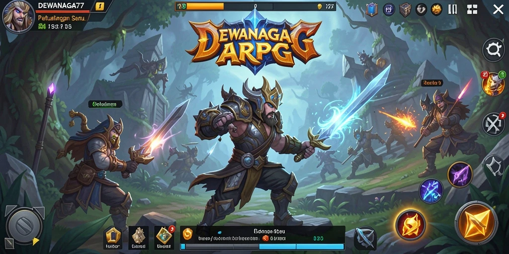 Tampilan gameplay seru dari DEWANAGA77 dalam dunia ARPG.
