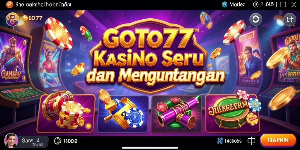 Tampilan gameplay menarik dari GOTO77 dengan suasana kasino yang mendebarkan.