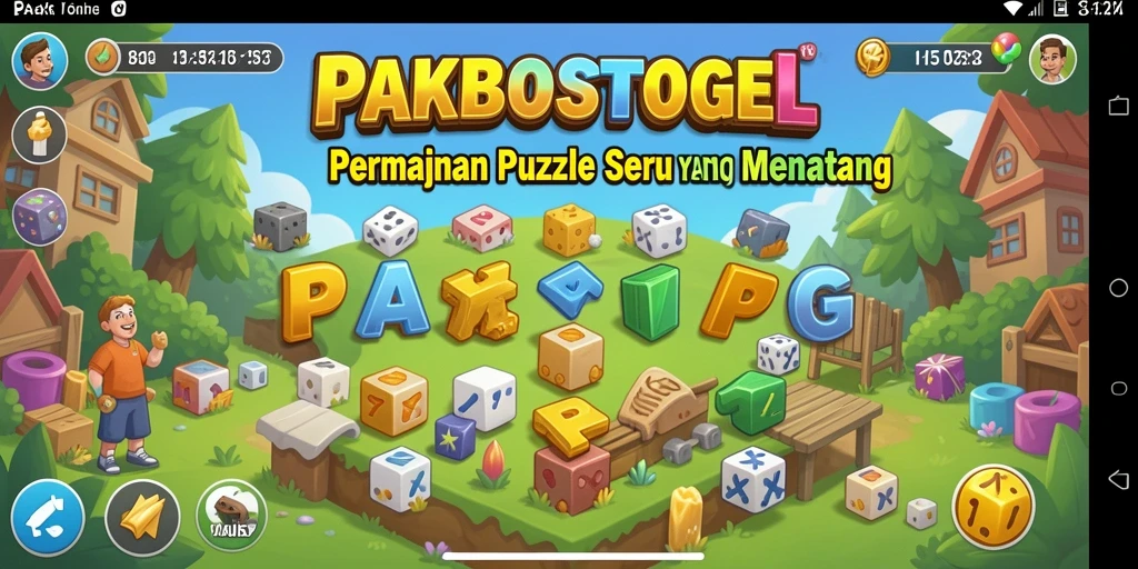 Tampilan gameplay seru di PAKBOSTOGEL dengan berbagai puzzle menantang.