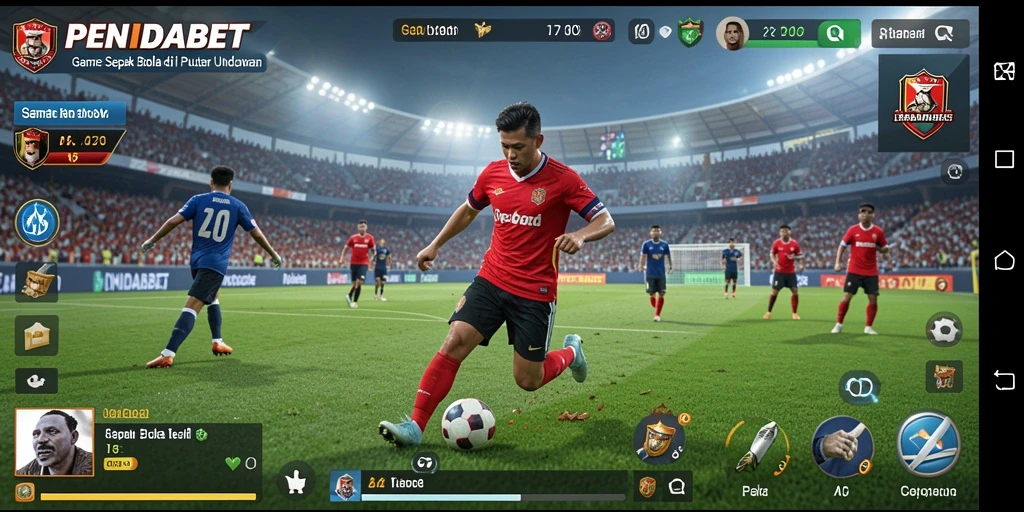 Tampilan gameplay PENIDABET yang mengasyikkan dalam aksi sepak bola.