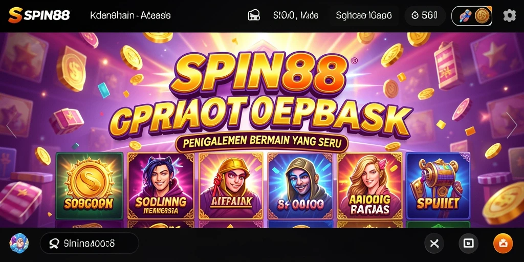 Menggambarkan pengalaman gameplay menarik permainan Slot SPIN88.