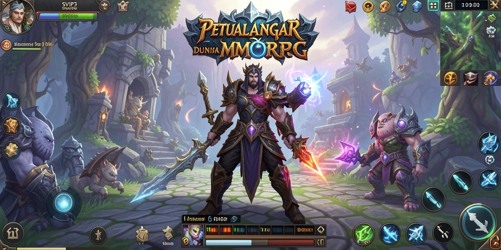 Screenshot gameplay SVIP3 menampilkan petualangan epik dalam dunia MMORPG.