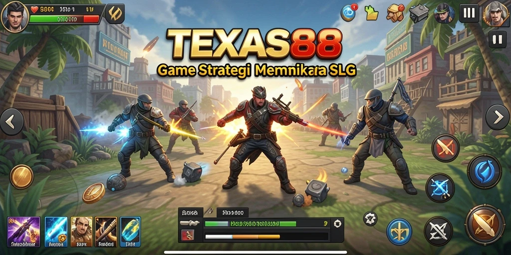 Tampilan utama gameplay TEXAS88 yang mendebarkan dan penuh strategi.