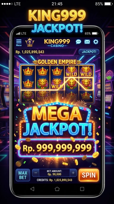 Tampilan awal aplikasi king999 dengan antarmuka yang user-friendly.